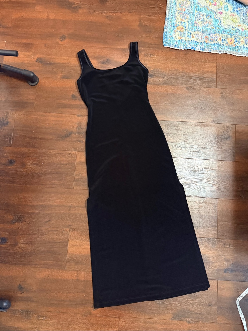 A.B.S. Evening Collection black Maxi Dress w Dramatic Sides